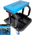 Bluespot Mechanic Creeper Mobile Work Chair Stool Storage Trolley Tray SeatOpens