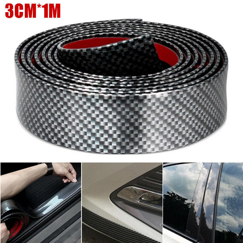 Accessories Carbon Fiber Car Door Plate Sill Scuff Cover Anti Scratch