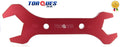 An -16 (16an) and an -12 (12an) Double Ended Wrench Spanner Red