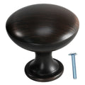 5 Pack Rok Solid Heavy Oil Rubbed Bronze Knob Kitchen Cabinet Drawer
