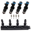 4x Fuel Injectors 1x Ignition Coil 4x Spark Plugs Set for Chevy Trax