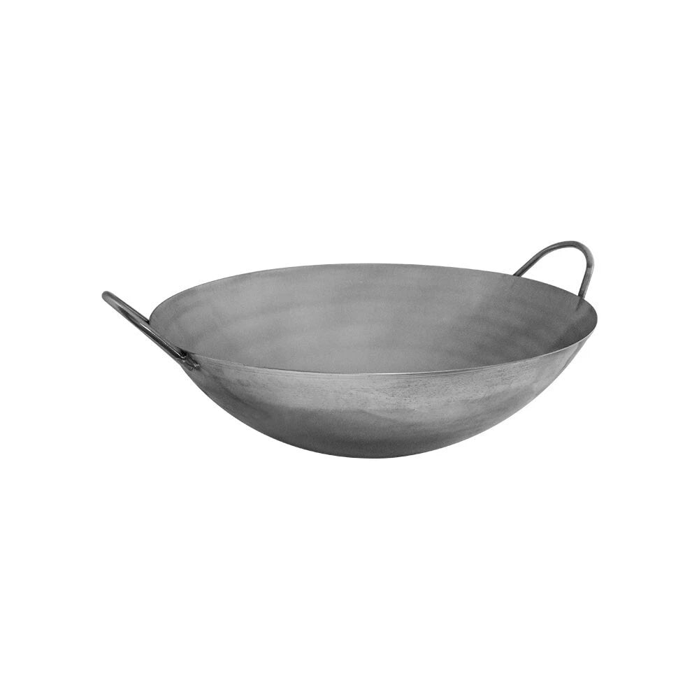 Carbon Steel Chinese Cantonese Style Wok Pan Frying Pan,14 Inch,two