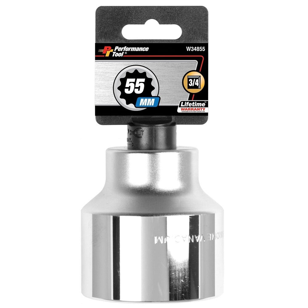 Performance Tool 12-Point Standard Socket 55mm by Performance Tool
