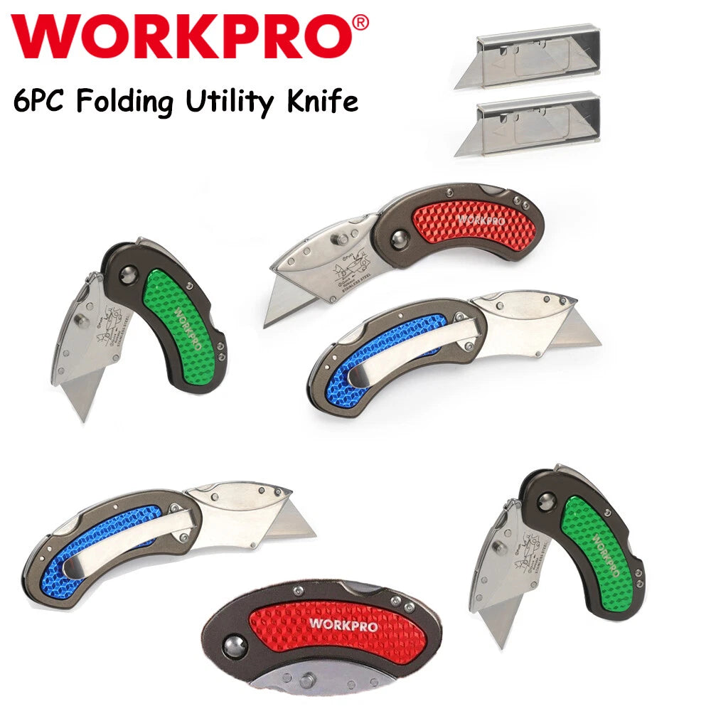 Folding Utility Knife Pocket Knife Box Cutter W/back Lock Quick