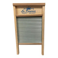 Hand Wash Wooden Galvanized Sheet Corrugated Wash Board - Antique