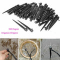 50pack Adjustable Water Flow Polypropylene Nozzle Stake Drip