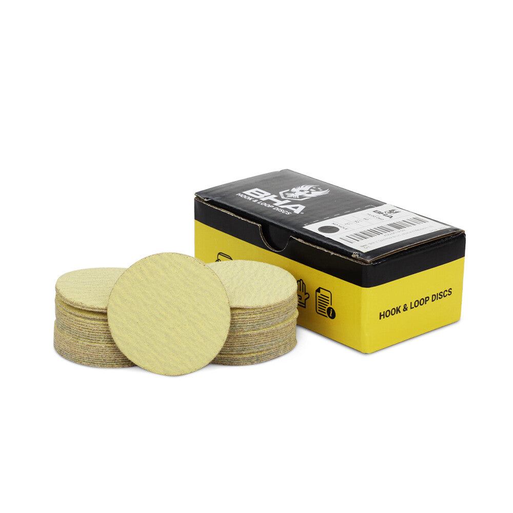 Bha 2" Gold Hook & Loop Sanding Discs 50 Pack