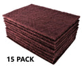 15 Maroon 6" X 9" Scuff Brite Pads