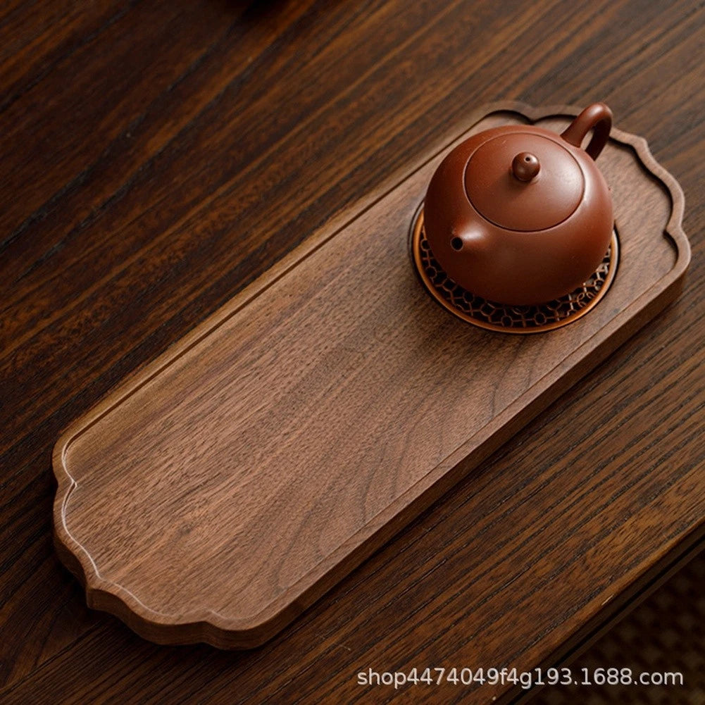 Black Walnut Tea Tray For For American Style Tea Ceremony Compact