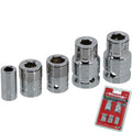 Neilsen Hex Socket Bit Holder Set Sockets 1/4" 3/8" 1/2" Drive 6mm -