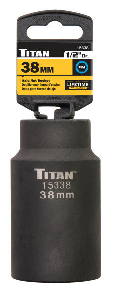 Titan 38mm 1/2" Drive 6 Point Axle Nut Socket by Titan