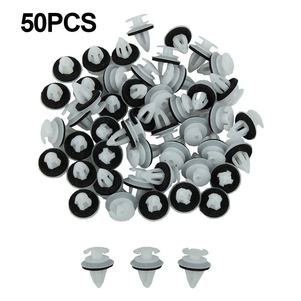 White Fastener Clips Interior Fittings Part Plastic Car Replacement
