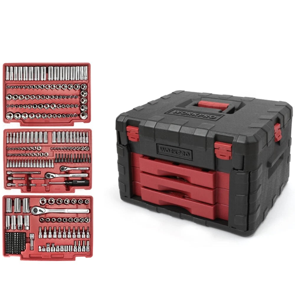 450-Piece Mechanics Tool Tool Set 1/2" 1/4" 3/8" Metric Imperial Socket Wrenches