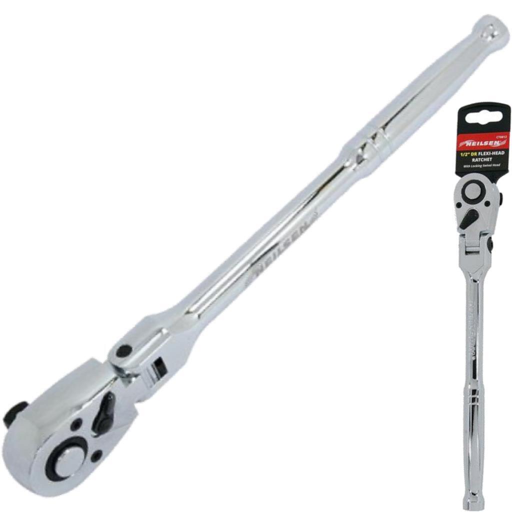 Neilsen Socket Reversible Flexi Head Ratchet Handle 1/2" by Neilsen