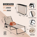 NEW Portable Heavy-Duty Chaise Lounge Folding Lounge Chair Trifold Beach Lounger