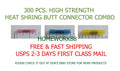 Heat Shrink Butt Wire Connectors 300 Pack 22-10