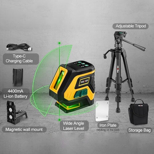 PREXISO 100 Ft Laser Level with Tripod by PREXISO