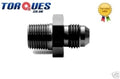 AN -6 (AN6 AN 06) to 1/4" NPT Straight Adapter - Black