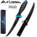 Flissa 6-in Fillet Knife Bait Knife Fishing Knife Belt Clip Lanyard
