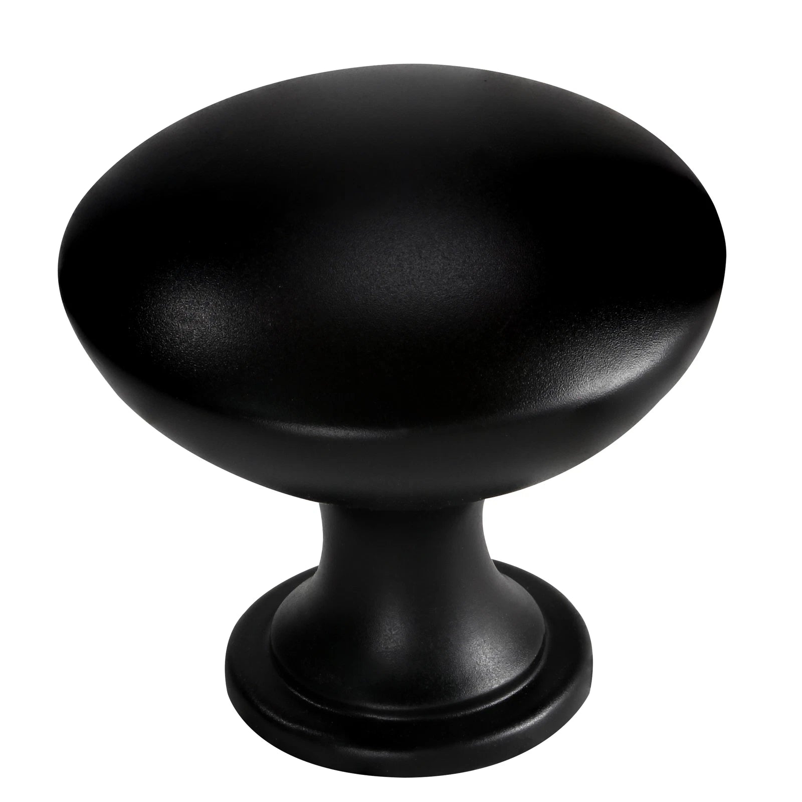 Signature Contemporary Metal Knob, Flat Black, 1-3/16" Diameter