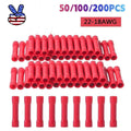 Red 22-18awg Insulated Butt Wire Connectors Electrical Cable Crimp
