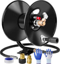 Pressure Washer Hose Reel 50Ftx3/8” / 65Ftx1/4”, 4000PSI Heavy Duty