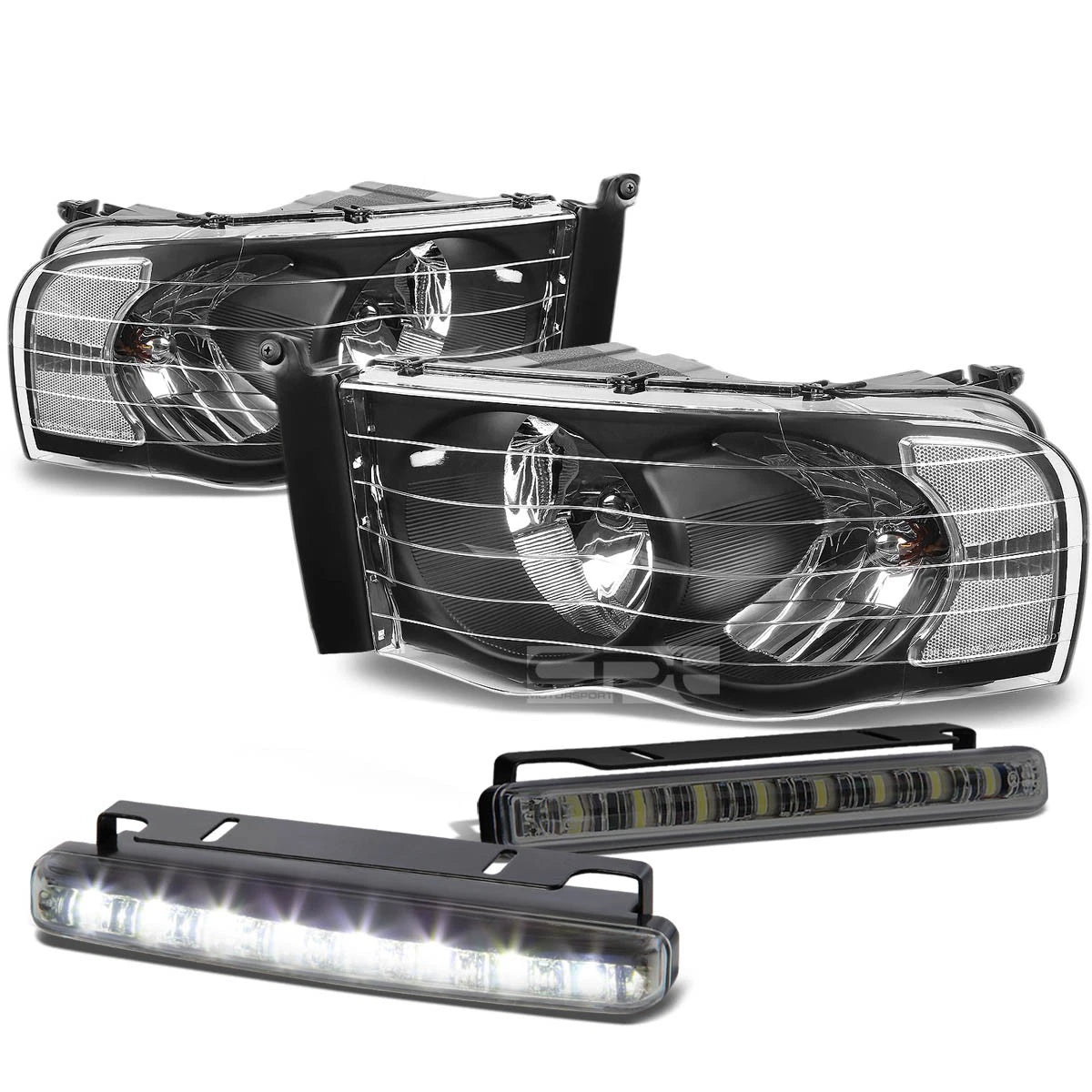 Black Housing Clear Lens Headlight+sign<wbr/>al | Built Supply Co