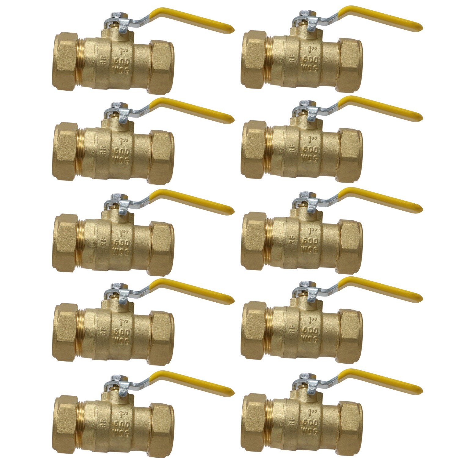 1" Compression Ball Valve 10 Pack
