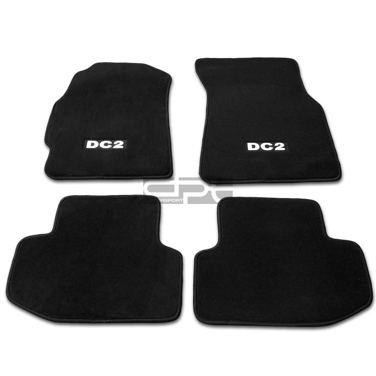 Fit 94-01 Acura Integra Dc2 Logo Nylon Black Floor Mats/plush Carpet