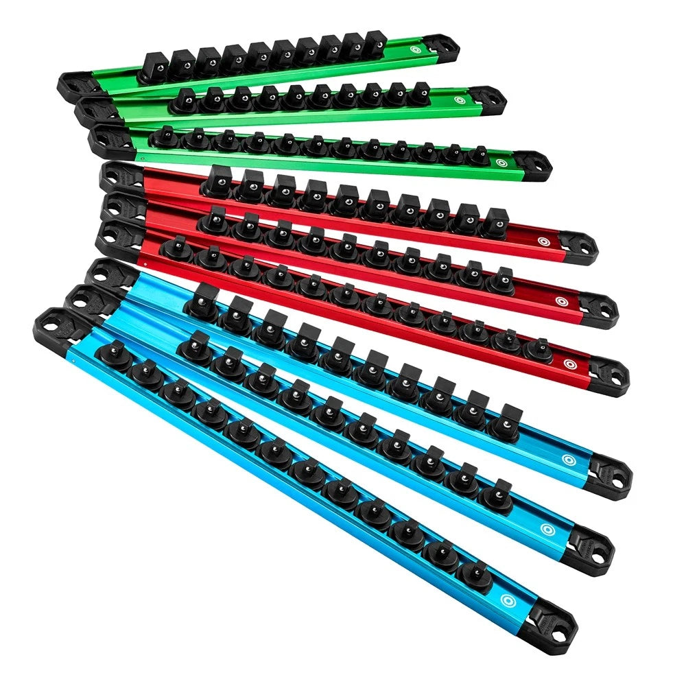 Duratech Aluminum Magnetic Socket Organizer Rail Set Socket Holder 96
