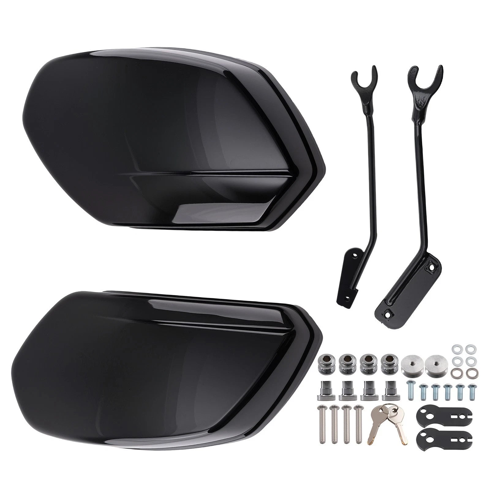 Easy On/off Gloss Black Saddlebags For Harley Low | Built Supply Co
