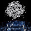 1000* 3-10mm Artificial Diamonds Fake Crystals Clear Gemstone For