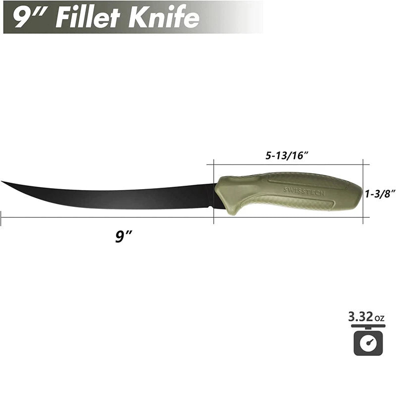 Swiss+tech 9-in Fishing Fillet Knife For Filleting | Built Supply Co