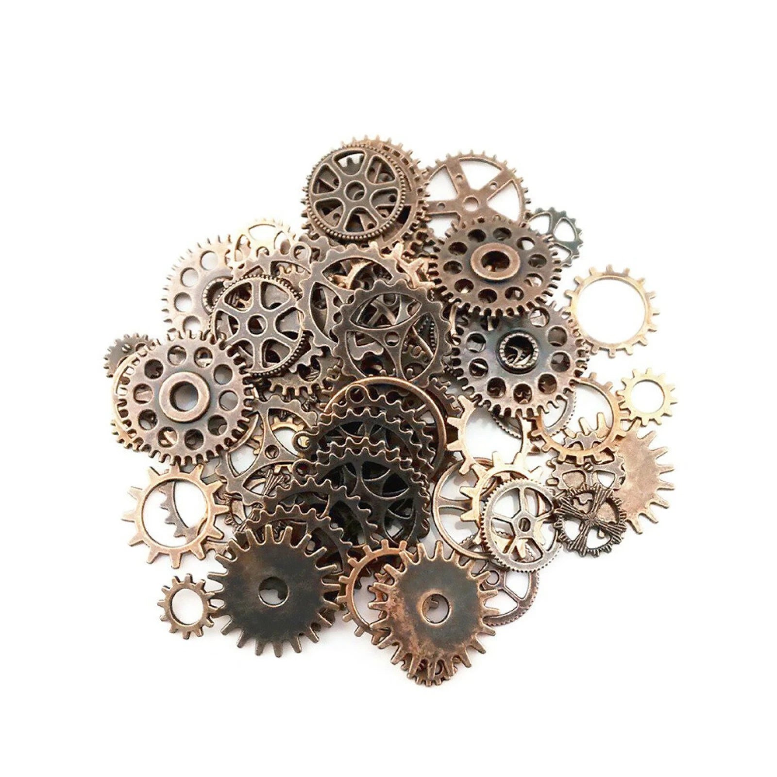 Lot Bronze Watch Parts Steampunk Cyberpunnk Cogs Gears Diy Jewelry