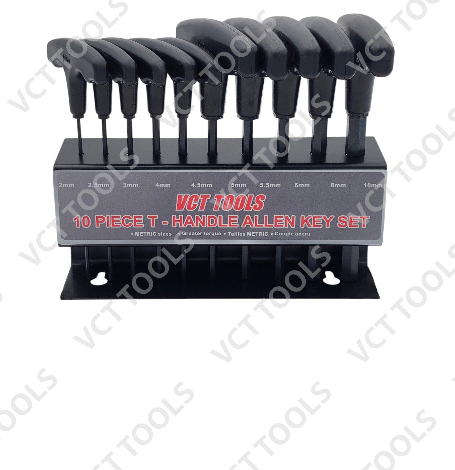 10pc T Handle Allen Wrench Hex Key Set - Metric