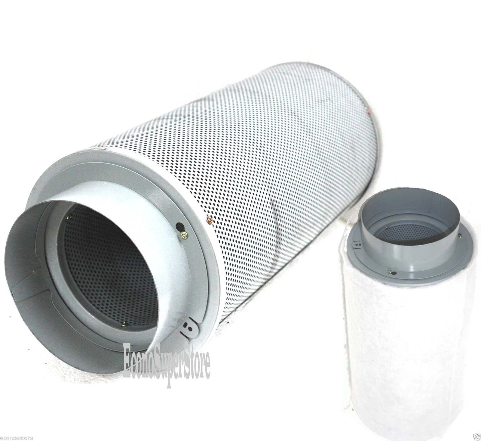 Lot Of Two 6" Inch Inline Exhaust Air Carbon Filter Odor Control