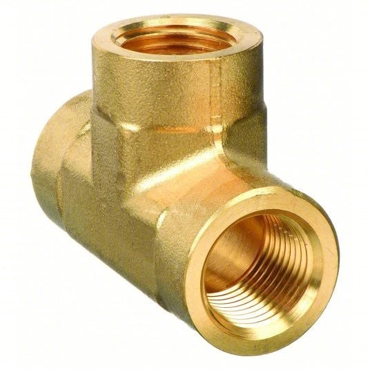 Anderson Metals Brass Pipe Tee: 1/8 In X 1/8 In X 1/8 In Parker