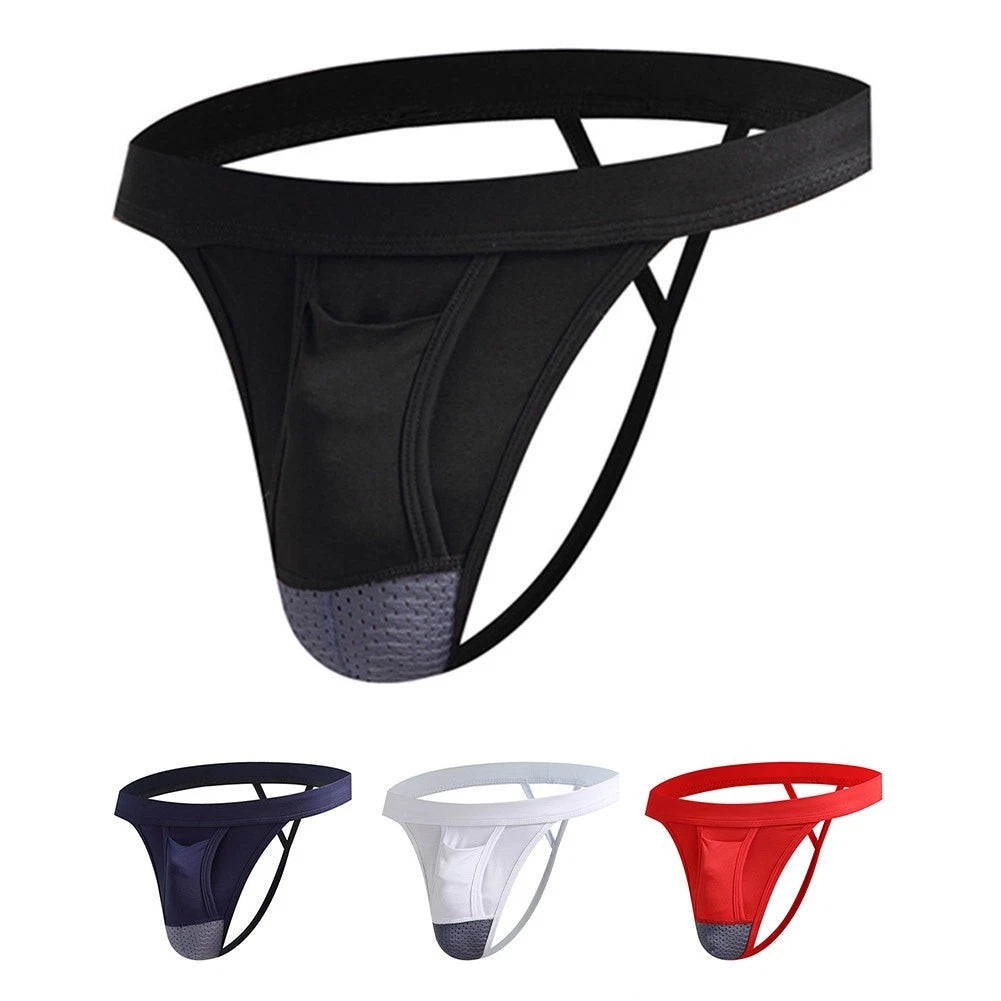 Breathable Pouch Panties Classic Style Color Matching Pattern Daily