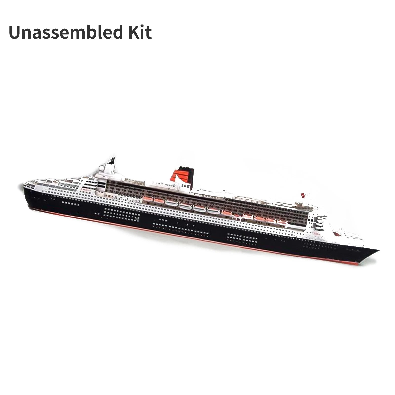 1:400 Queen Mary Ii Cruise Liner Ship 3d Paper Model Ornaments