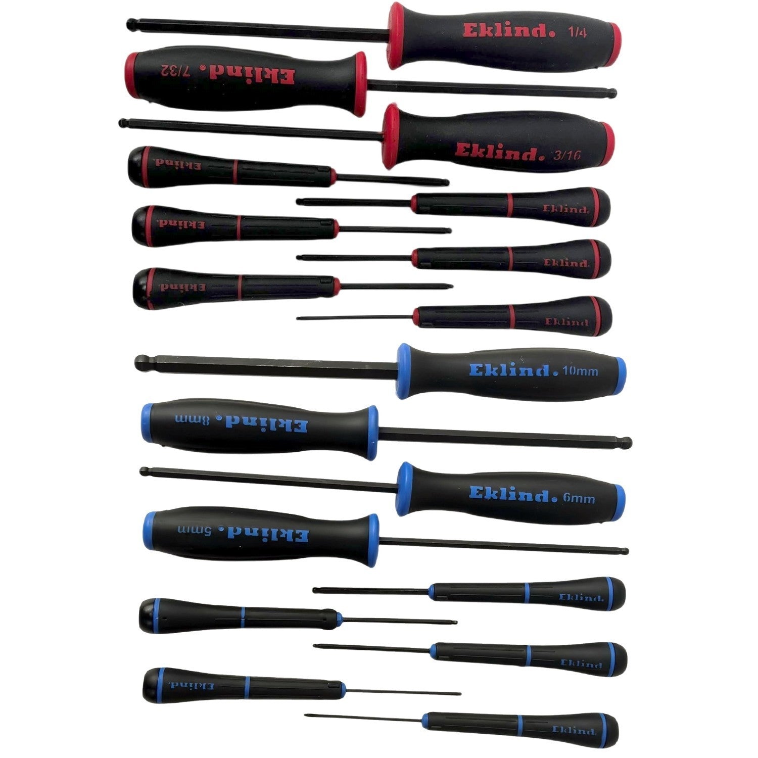 Eklind 18pc Hex Screwdriver Set Ball End 5/64"-1/4"