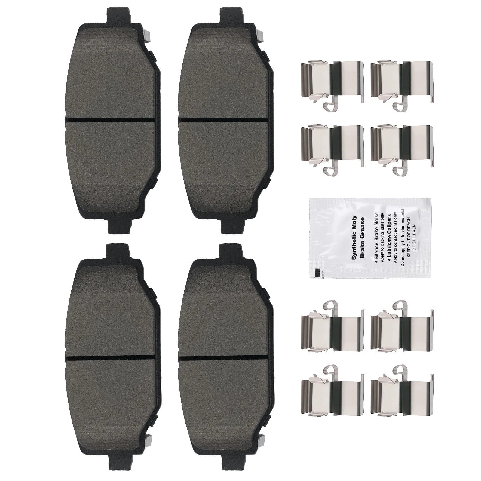 Rear L&amp;R Ceramic Brake Pads Kit for Chrysler Town &amp; Country 2012-2016 D1596