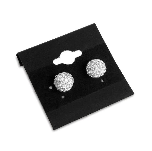 Black Plastic Earring Card Hang Jewelry Display Plain Cards 2" X 2"