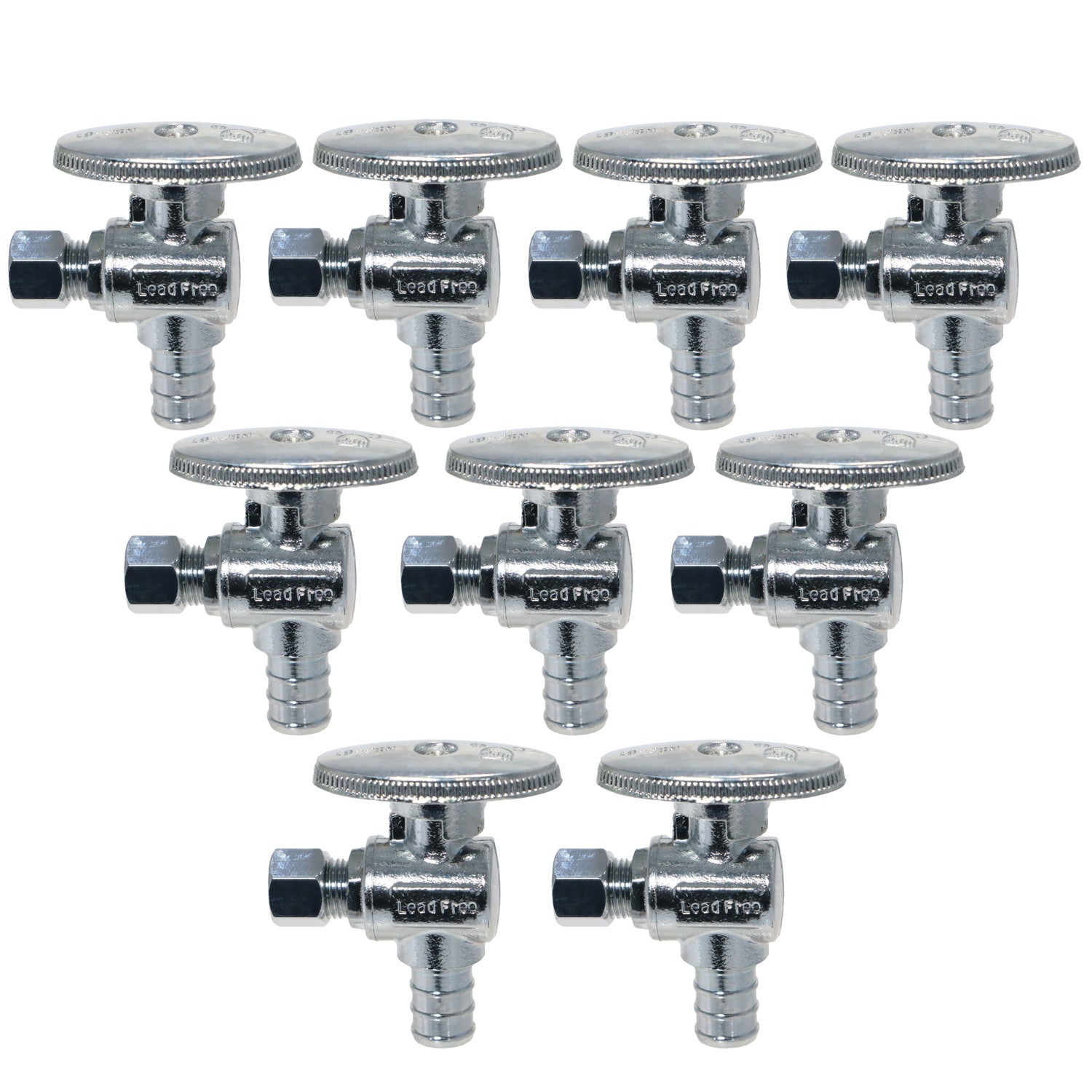 XFITTING 1/4" OD Compression x 1/2" PEX-B Angle Valve