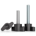 M4 M5 M6 Clamping Thumb Screw Plastic Black