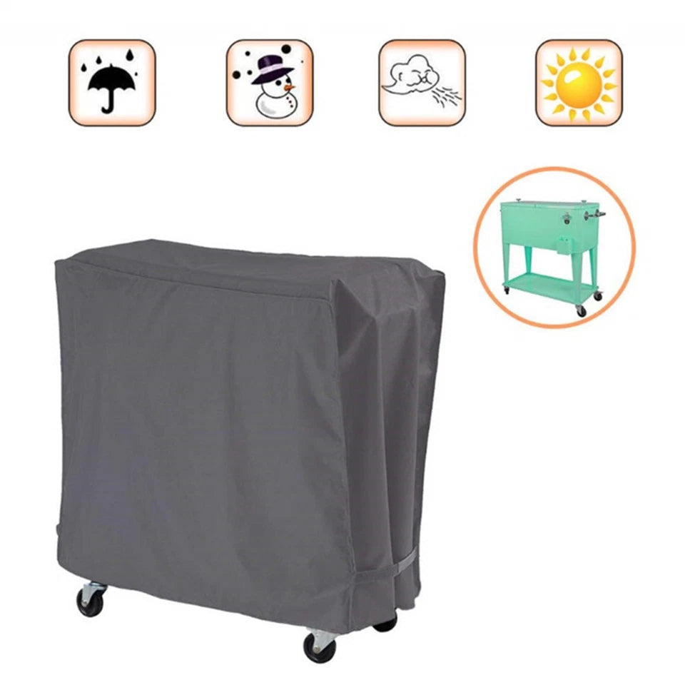Outdoor Cooler Cart Cover With Uv Coating-fits 80 Quart Rolling