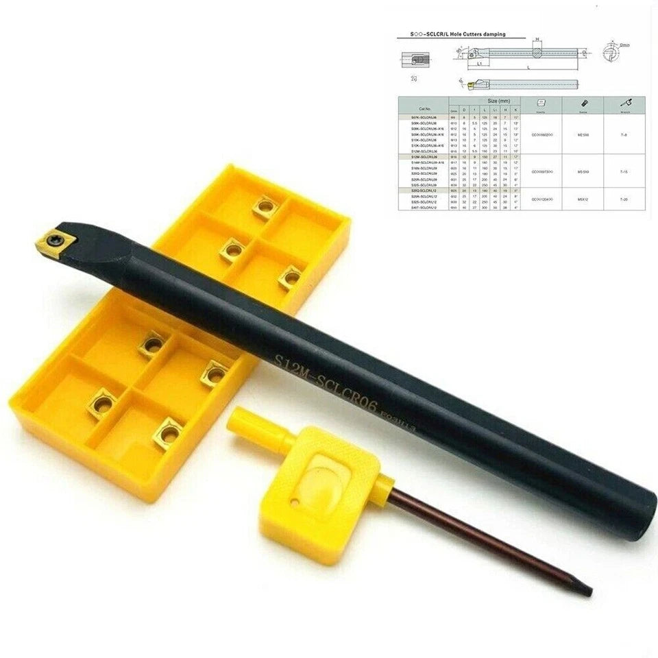 12mm S12m-sclcr06 Internal Lathe Boring Bar Turning Hole + Ccmt0602