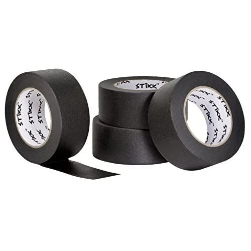 4 Pack 1 Pack 2" Inch X 60yd Stikk Black Painters Tape 14 Day Easy