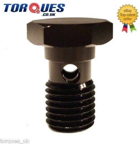9/16" x 20 UNF Aluminium Single Banjo Bolt in Black 23mm Long