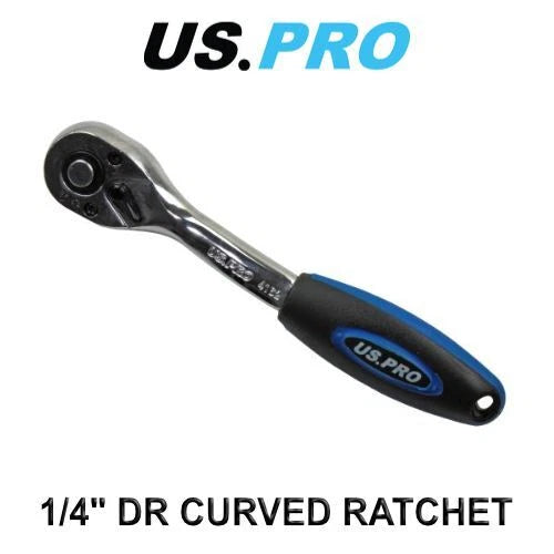 Us Pro 1/4" Drive Curved Offset Ratchet 72 Teeth 4162