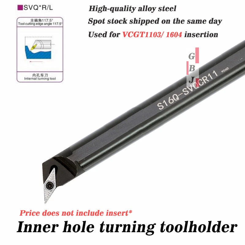 117.5° Svqcr11 Svqcl16 S16q S20r S25s Cnc Internal Turning Tool For